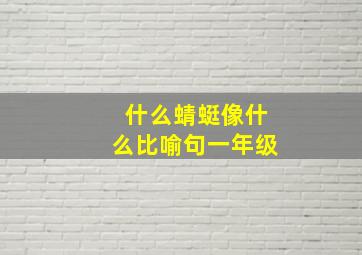 什么蜻蜓像什么比喻句一年级