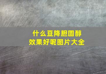 什么豆降胆固醇效果好呢图片大全