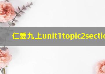 仁爱九上unit1topic2sectionc