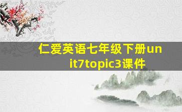 仁爱英语七年级下册unit7topic3课件