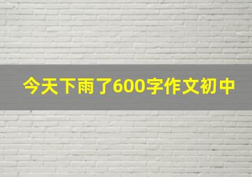 今天下雨了600字作文初中