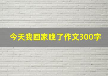 今天我回家晚了作文300字