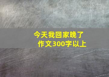 今天我回家晚了作文300字以上