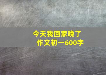 今天我回家晚了作文初一600字