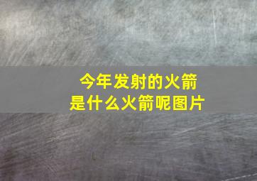 今年发射的火箭是什么火箭呢图片