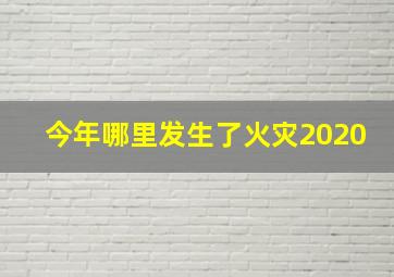 今年哪里发生了火灾2020