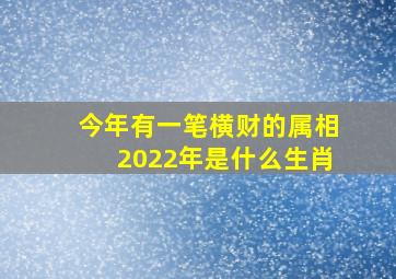 今年有一笔横财的属相2022年是什么生肖