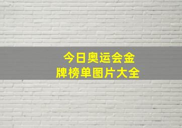 今日奥运会金牌榜单图片大全