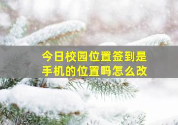 今日校园位置签到是手机的位置吗怎么改