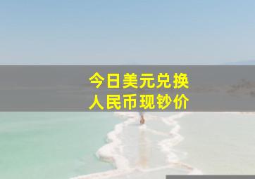 今日美元兑换人民币现钞价