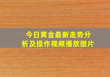 今日黄金最新走势分析及操作视频播放图片