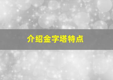 介绍金字塔特点