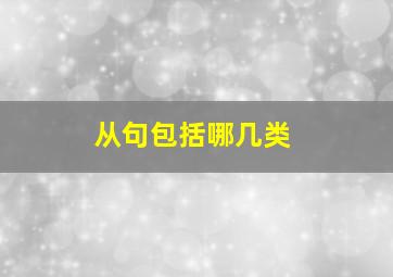 从句包括哪几类