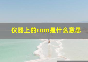 仪器上的com是什么意思