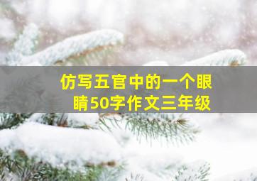 仿写五官中的一个眼睛50字作文三年级