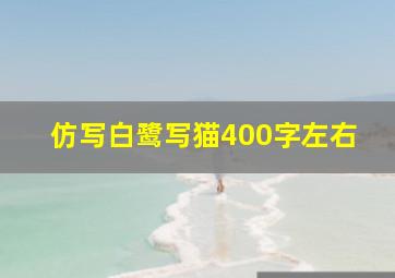 仿写白鹭写猫400字左右