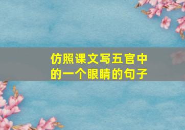 仿照课文写五官中的一个眼睛的句子