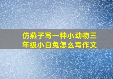 仿燕子写一种小动物三年级小白兔怎么写作文