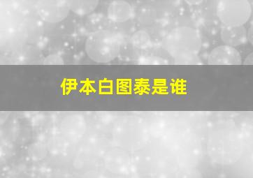 伊本白图泰是谁