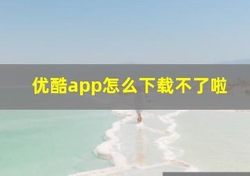 优酷app怎么下载不了啦