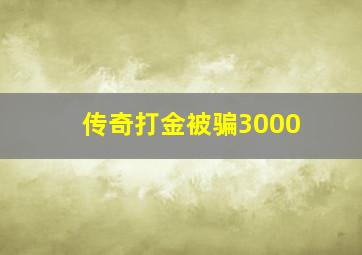 传奇打金被骗3000