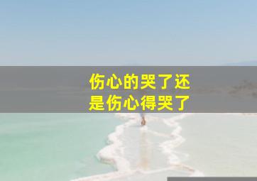 伤心的哭了还是伤心得哭了