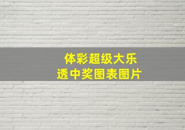 体彩超级大乐透中奖图表图片