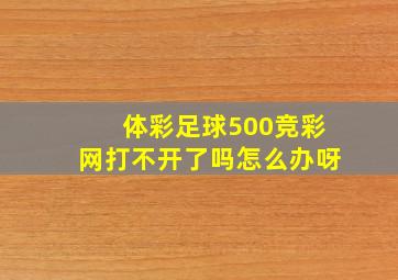 体彩足球500竞彩网打不开了吗怎么办呀