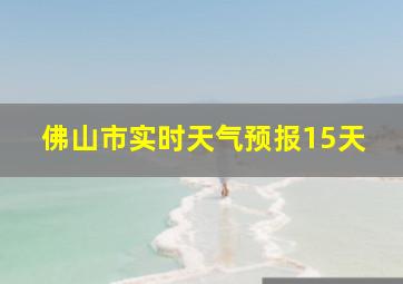 佛山市实时天气预报15天