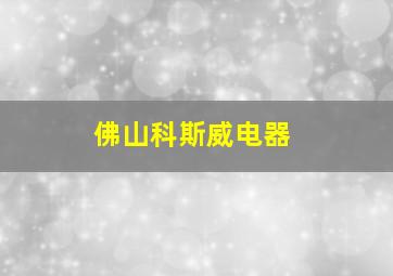 佛山科斯威电器