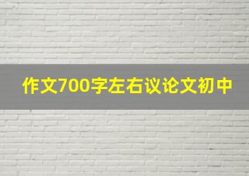 作文700字左右议论文初中