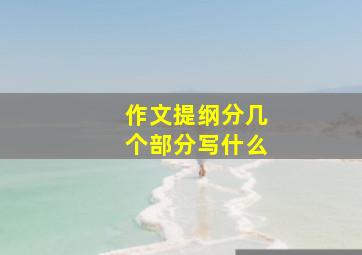 作文提纲分几个部分写什么