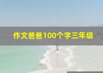 作文爸爸100个字三年级