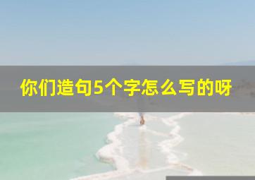 你们造句5个字怎么写的呀