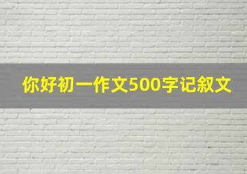 你好初一作文500字记叙文