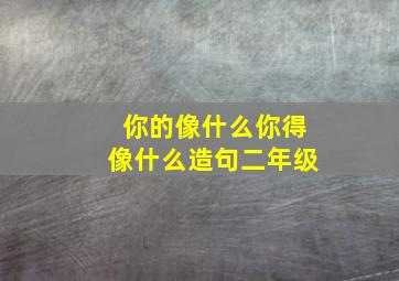 你的像什么你得像什么造句二年级