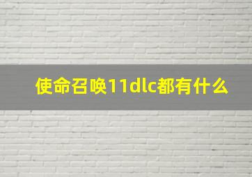 使命召唤11dlc都有什么