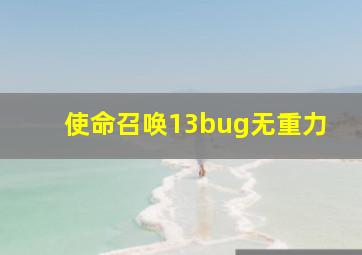 使命召唤13bug无重力