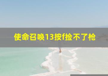 使命召唤13按f捡不了枪