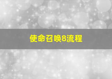 使命召唤8流程