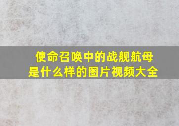 使命召唤中的战舰航母是什么样的图片视频大全