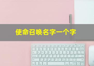 使命召唤名字一个字