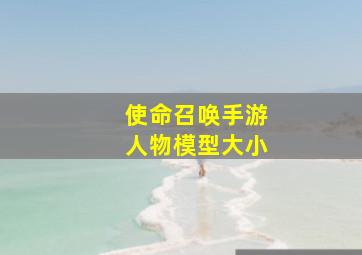 使命召唤手游人物模型大小