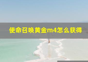 使命召唤黄金m4怎么获得