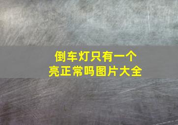 倒车灯只有一个亮正常吗图片大全