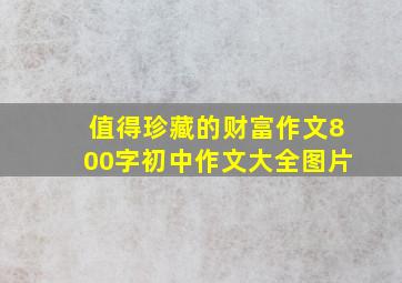 值得珍藏的财富作文800字初中作文大全图片