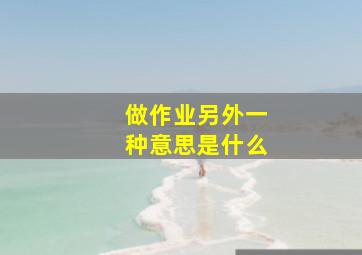 做作业另外一种意思是什么