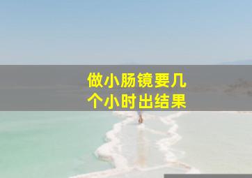 做小肠镜要几个小时出结果