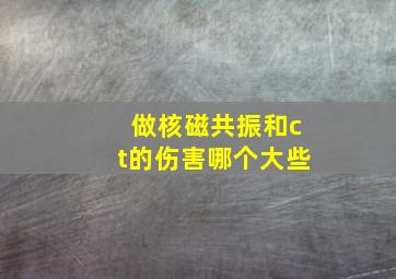 做核磁共振和ct的伤害哪个大些