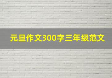 元旦作文300字三年级范文